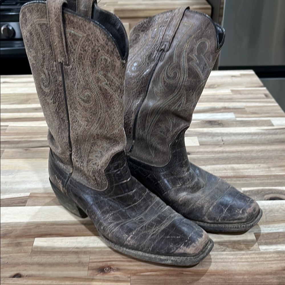 Men's Brown Leather Cowboy Boots